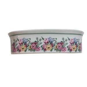Vintage Soap Dish Chic Floral Cottagecore Festival Romance 1988 Bill Blass